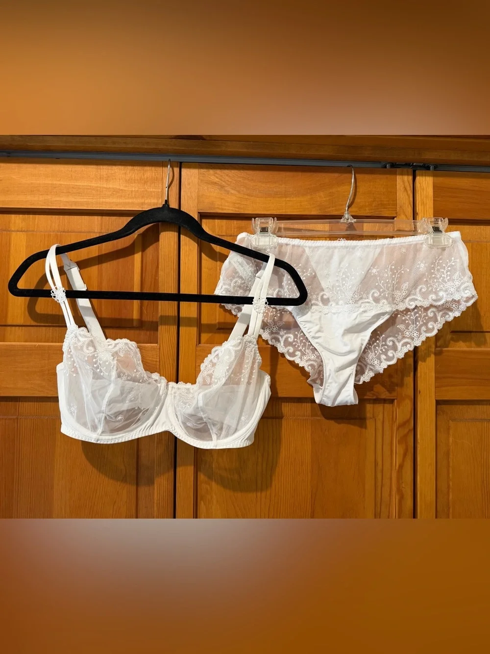 Simone Perele Delice Bra and Panty Set White Lace